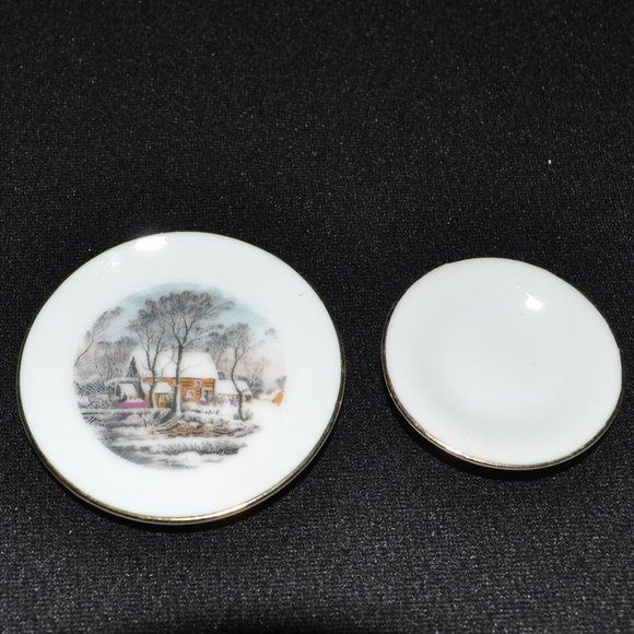 Avon Currier And Ives Miniature Tea Set In Box Home Decor - Picture 4 of 11